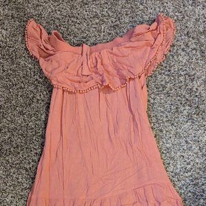 LC Lauren Conrad Women's Pink Blush Dress - Size Medium